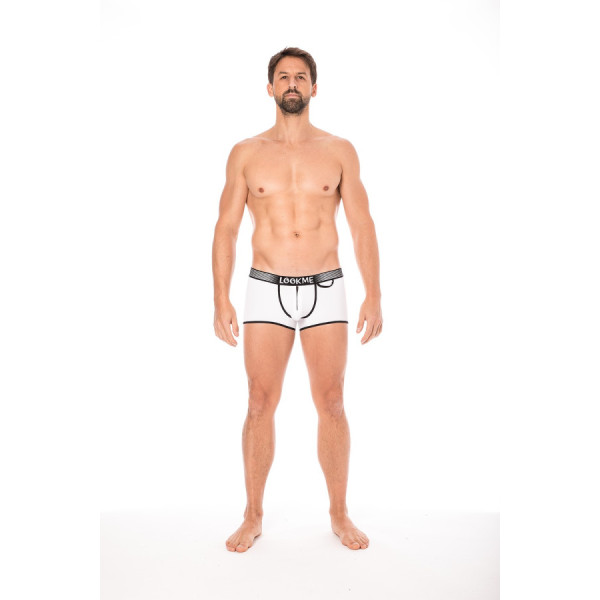 Mini-Pants blanc échancré avec zip 